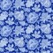 Fabric Northcott Dark Blue Jacobean Trail Delft Dynasty by the Quarter Yard 28355-48
